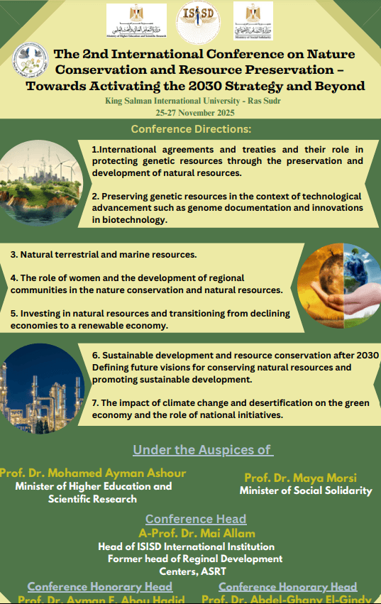 بوستر المؤتمر الدولي الثاني لصون الطبيعة والحفاظ على مواردها